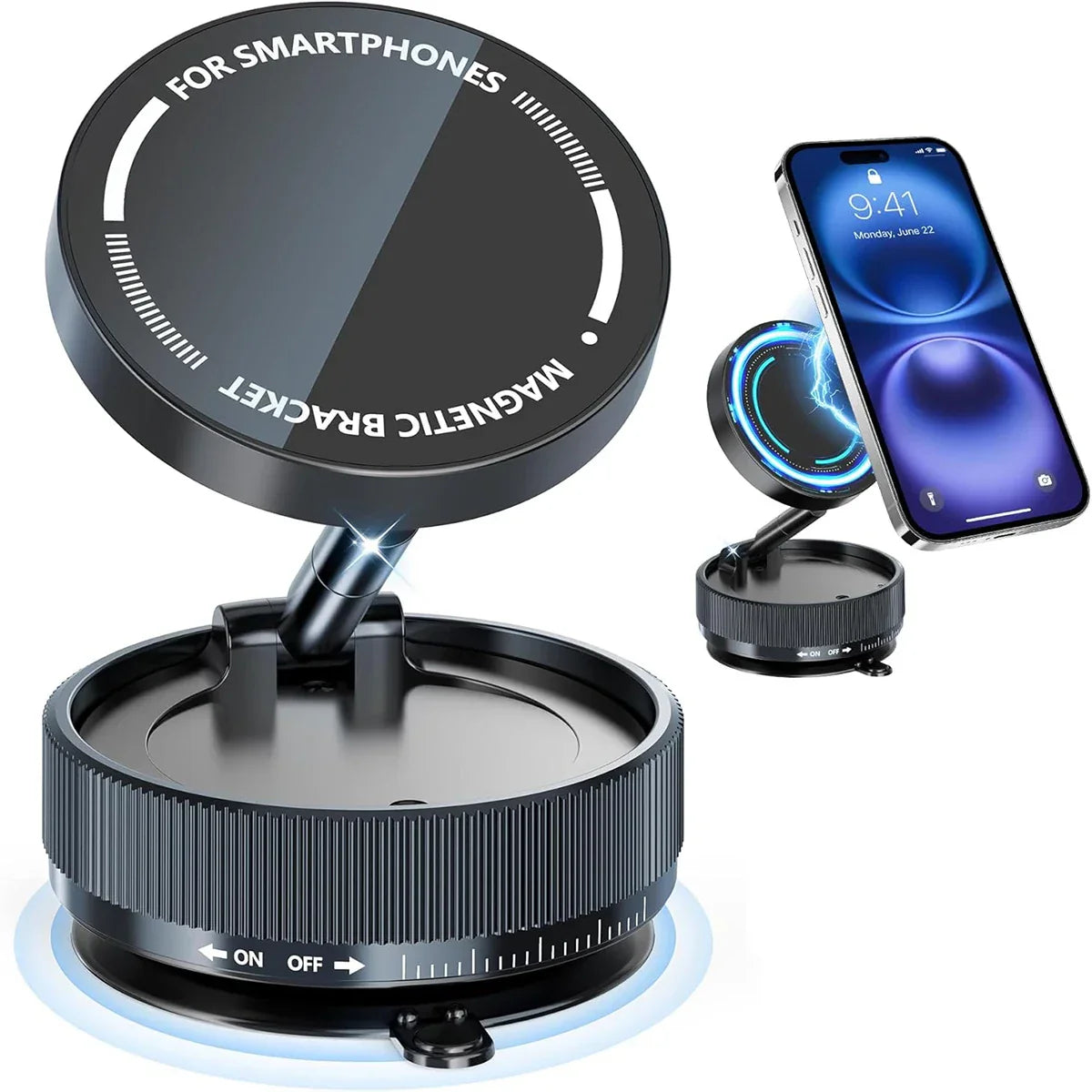 2026 Magnetic vacuum  car phone holder 360 adjustable mount
